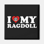 I Liebe (Herz) My Ragdoll Magnet (Vorne)