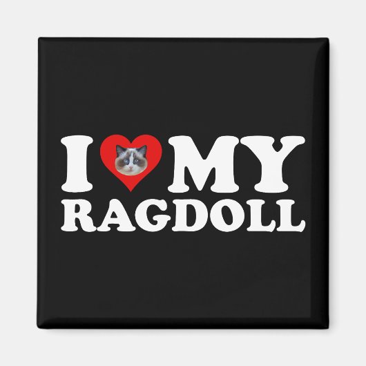 I Liebe (Herz) My Ragdoll Magnet (Vorne)