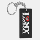 I Liebe (Herz) My Ragdoll Schlüsselanhänger (Vorderseite links)