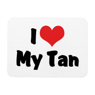 I Liebe Herz My Tan - Suntan Beach Lover Magnet