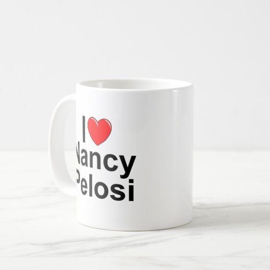 I Liebe (Herz) Nancy Pelosi Kaffeetasse (Vorderseite Links)