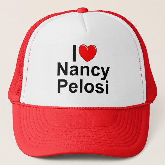 I Liebe (Herz) Nancy Pelosi Truckerkappe (Vorderseite)