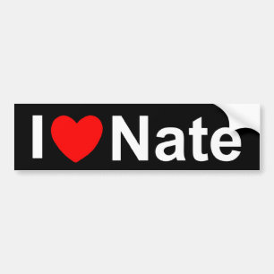 I Liebe (Herz) Nate Autoaufkleber