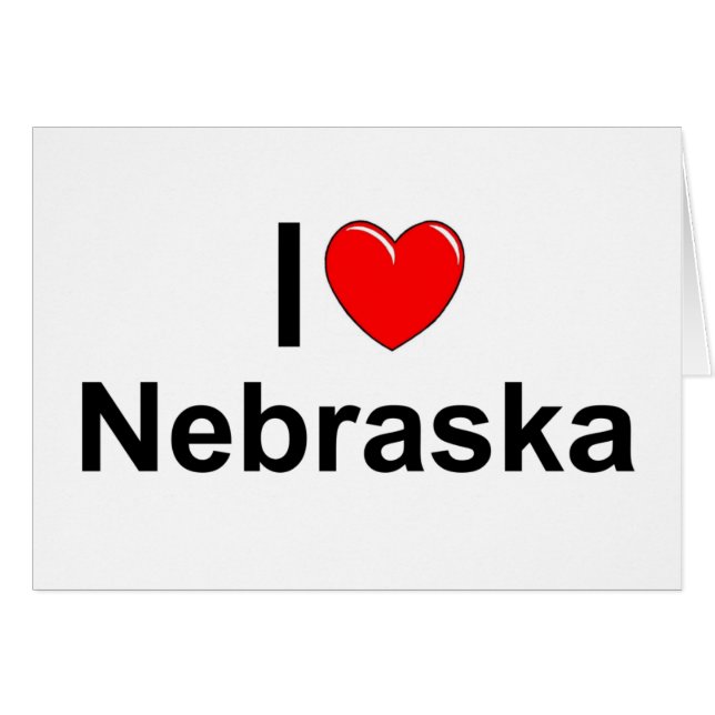 I Liebe (Herz) Nebraska (Vorderseite (Horizontal))