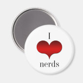 I Liebe (Herz) Nerd Magnet (Vorderseite/Rückseite)