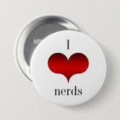 I Liebe (Herz) Nerd Schaltfläche Button (Vorne & Hinten)