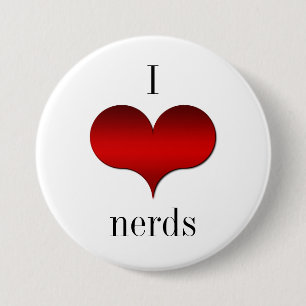 I Liebe (Herz) Nerd Schaltfläche Button