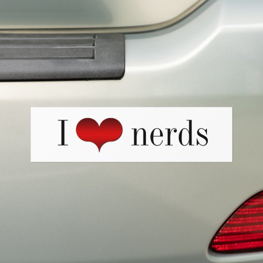 I Liebe (Herz) Nerds Autoaufkleber (Auf Auto)