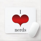 I Liebe (Herz) Nerds Mousepad (Mit Mouse)