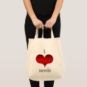 I Liebe (Herz) Nerds Tote Tasche (Vorderseite (Produkt))