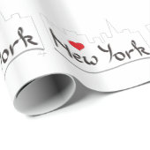 I Liebe (Herz) New York, New York Geschenkpapier (Rolleneckpunkt)