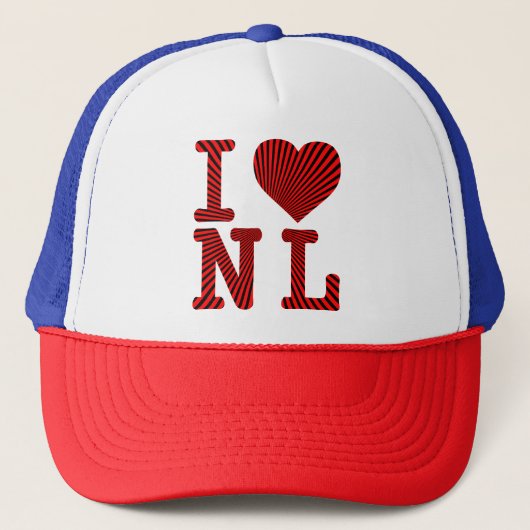I LIEBE-HERZ NL TRUCKERKAPPE (Vorderseite)