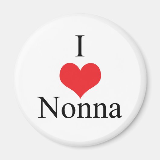 I Liebe (Herz) Nonna Magnet (Vorne)