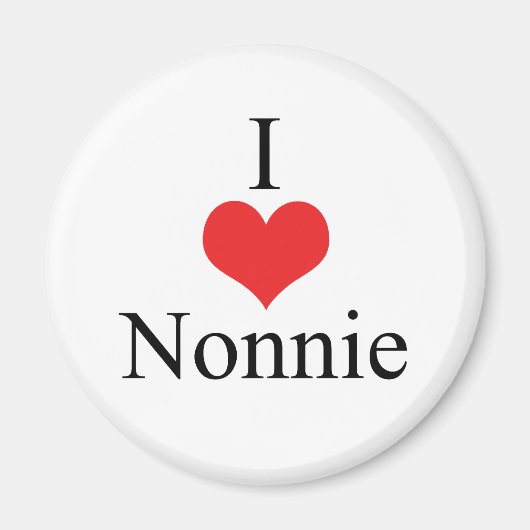 I Liebe (Herz) Nonnie Magnet (Vorne)