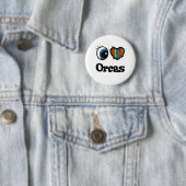 I Liebe (Herz) Orcas Button (Beispiel)