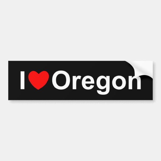I Liebe (Herz) Oregon Autoaufkleber (Vorne)