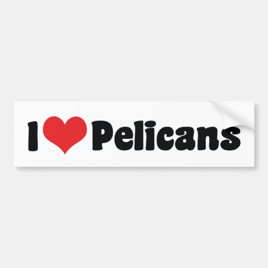 I Liebe Herz Pelicans - Pelican Lover Autoaufkleber (Vorne)