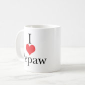I Liebe (Herz) Pepaw Kaffeetasse (Vorderseite Links)