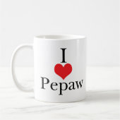 I Liebe (Herz) Pepaw Kaffeetasse (Links)