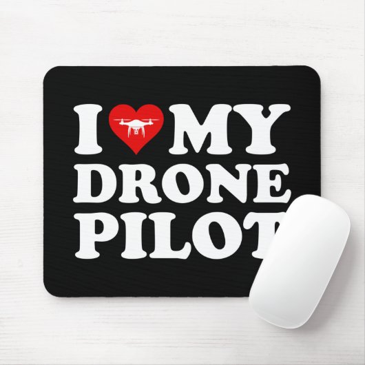 I Liebe (Herz) Pilotprogramm für Drohne Mousepad (Mit Mouse)