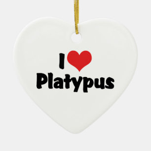 I Liebe Herz Platypus Keramikornament