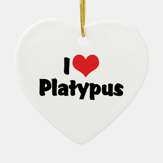 I Liebe Herz Platypus Keramikornament (Vorne)