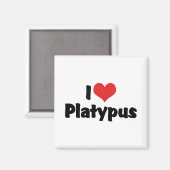 I Liebe Herz Platypus Magnet (Vorderseite/Rückseite)