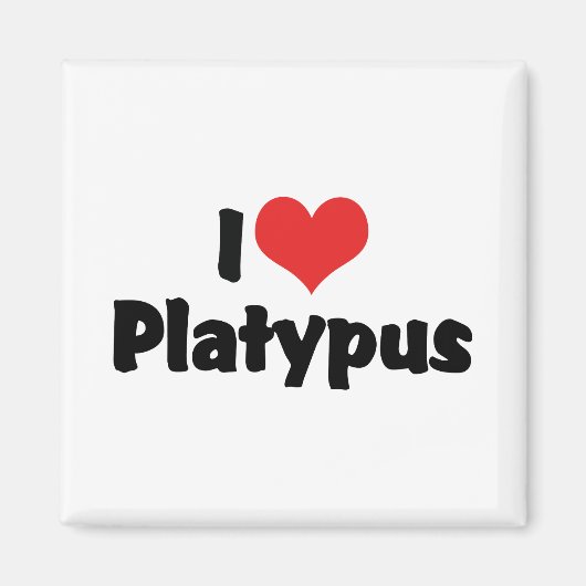 I Liebe Herz Platypus Magnet (Vorne)