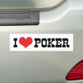 I Liebe Herz Poker - Texas Holdem Lover Autoaufkleber (Auf Auto)
