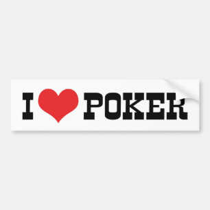 I Liebe Herz Poker - Texas Holdem Lover Autoaufkleber