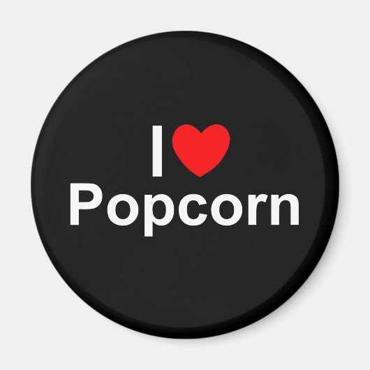 I Liebe (Herz) Popcorn Magnet (Vorne)