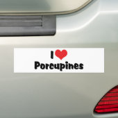 I Liebe Herz Porcupines Autoaufkleber (Auf Auto)