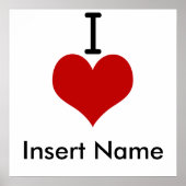 I Liebe (Herz) Poster (Vorne)