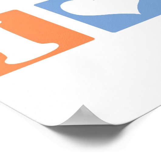 I Liebe (Herz) Poster (Ecke)