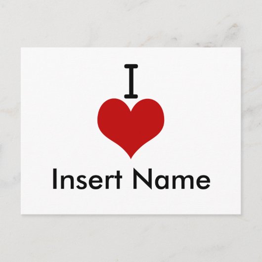 I Liebe (Herz) Postkarte (Vorderseite)