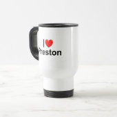 I Liebe (Herz) Preston Reisebecher (Vorderseite Links)