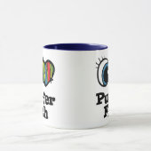 I Liebe (Herz) Puffer Fisch Tasse (Zentrum)