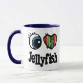 I Liebe (Herz) Quallen Tasse (Links)