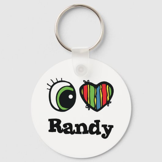 I Liebe (Herz) Randy Schlüsselanhänger (Vorderseite)