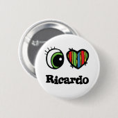 I Liebe (Herz) Ricardo Button (Vorne & Hinten)