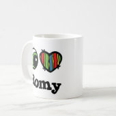 I Liebe (Herz) Romy Kaffeetasse (Vorderseite Links)