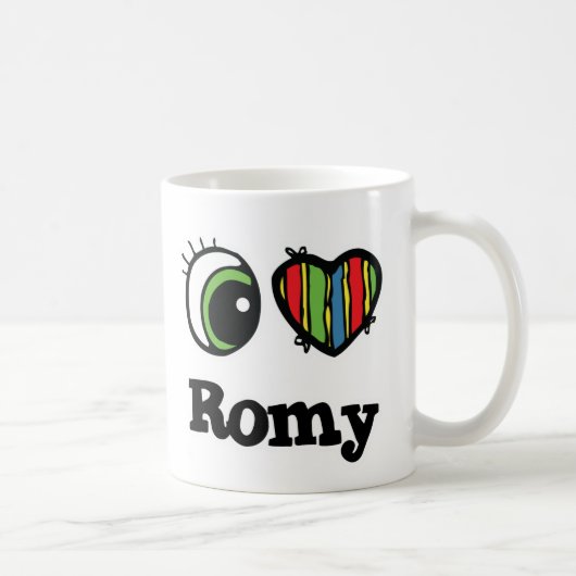 I Liebe (Herz) Romy Kaffeetasse (Rechts)