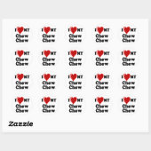 I Liebe (Herz) Runder Aufkleber (Blatt)