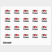 I Liebe (Herz) Runder Aufkleber (Blatt)