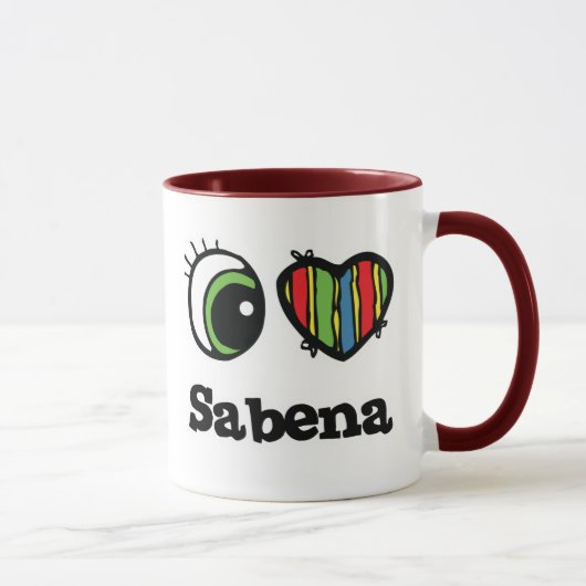 I Liebe (Herz) Sabena Tasse (Rechts)