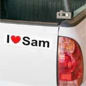 I Liebe (Herz) Sam Autoaufkleber (Auf Lkw)