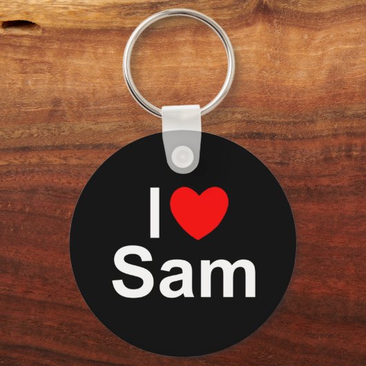 I Liebe (Herz) Sam Schlüsselanhänger (Vorderseite)