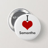 I Liebe (Herz) Samantha Button (Vorne & Hinten)