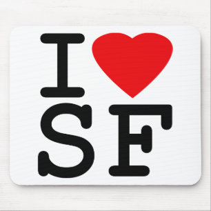 I Liebe-Herz San Francisco Mousepad