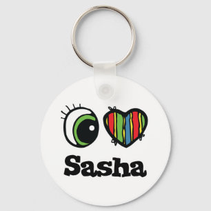 I Liebe (Herz) Sasha Schlüsselanhänger